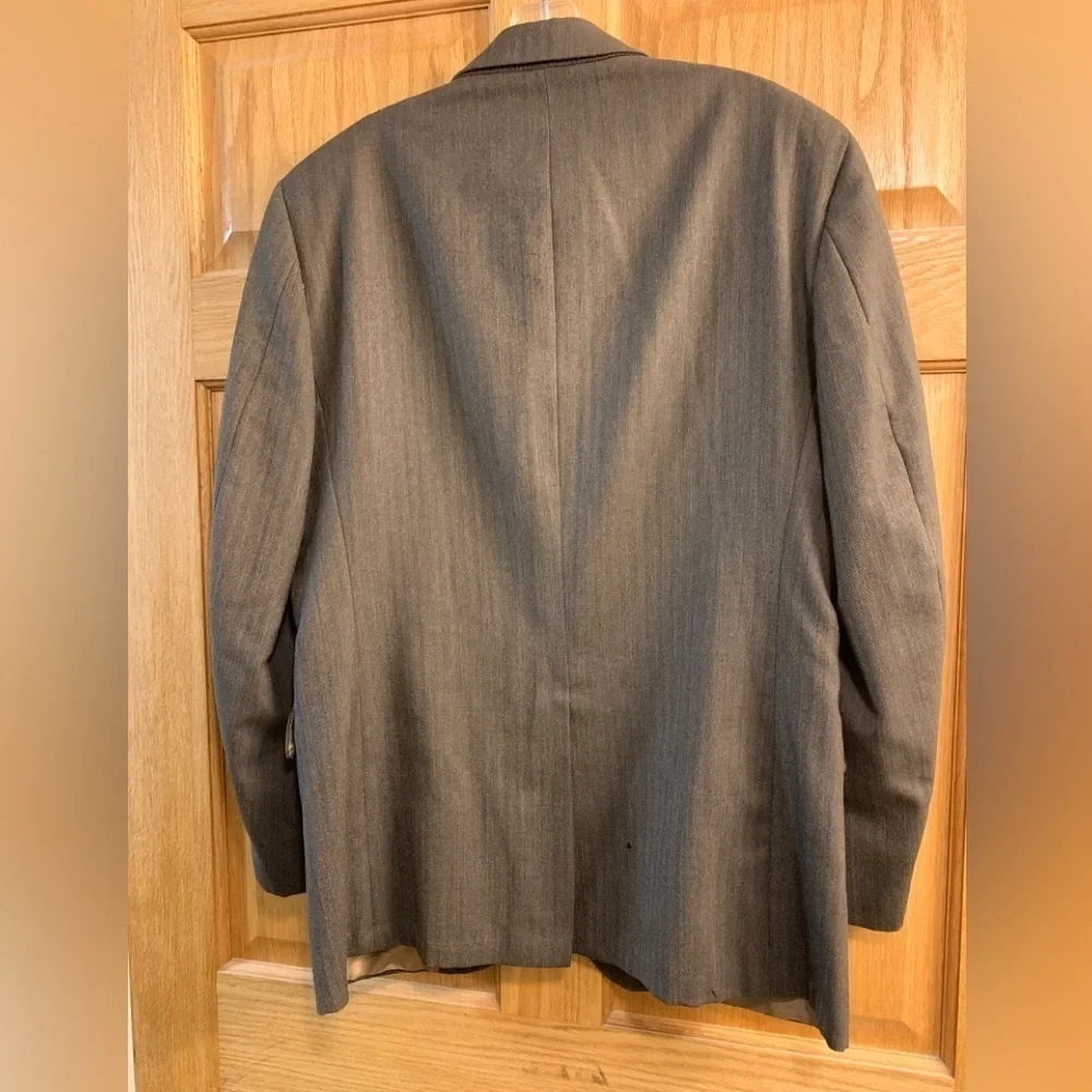 Botany 500 USA Mens Brown Herringbone Vintage Blazer Sport Coat Size 36 Small S
